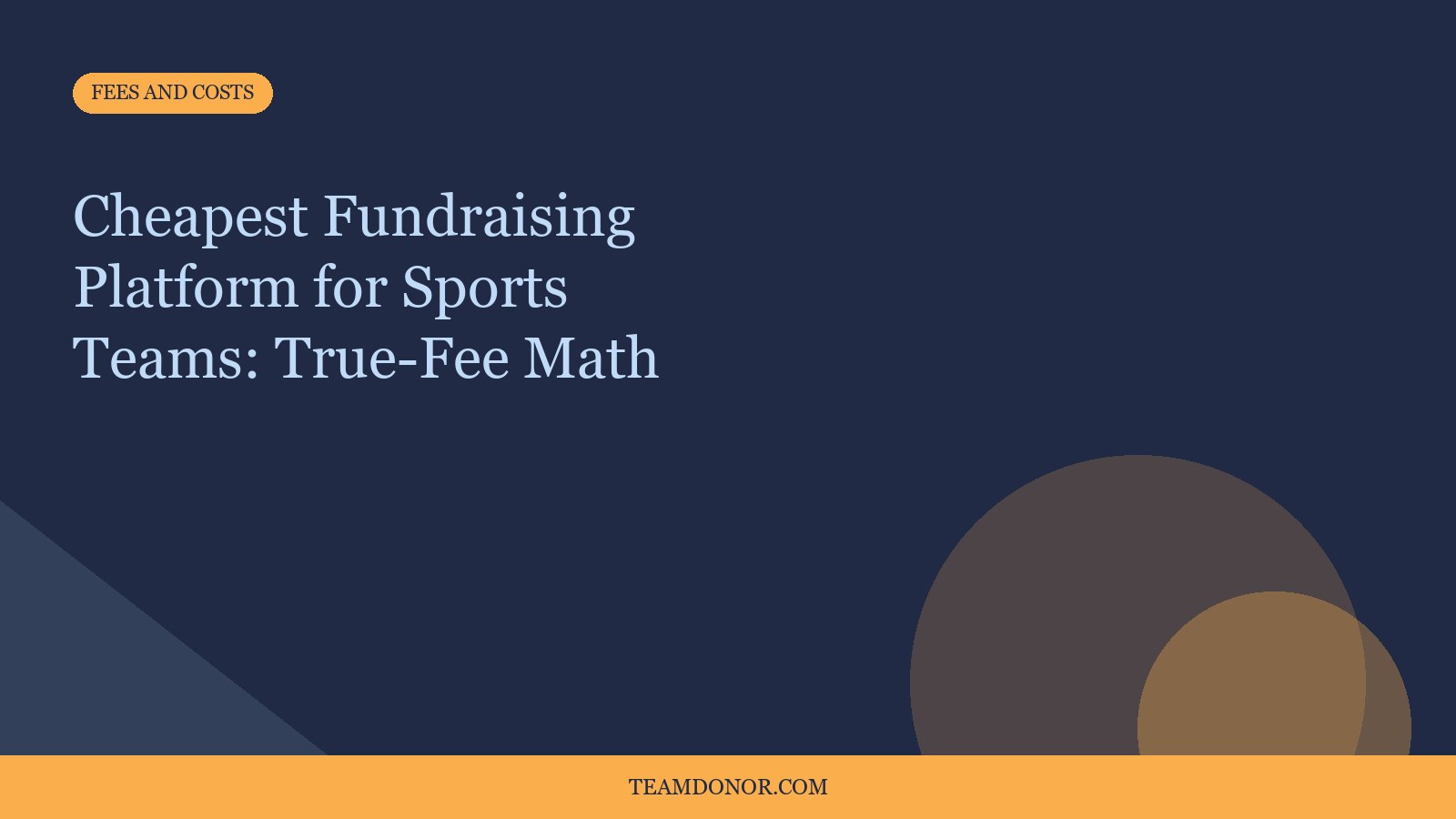 Comparison chart of fundraising platform fees with dollar amounts kept by a sports team